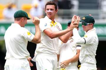 very proud to have taken five wickets in debut test hazlewood