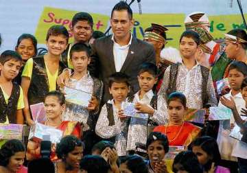 ms dhoni spends time with special children in pune