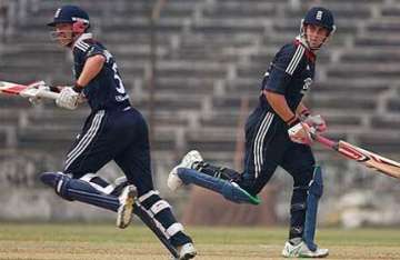 england defeats bangladesh board xi by 112 runs kieswetter makes ton on debut