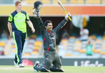 world cup 2015 shaiman anwar s century leads uae to 278 9 vs ireland