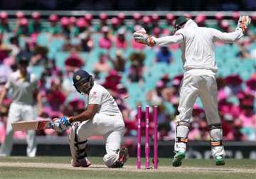 aus vs ind india reach 122 2 at lunch on 3rd day of 4th test