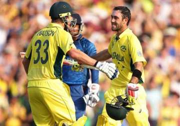 world cup 2015 maxwell ton guides australia to 376 vs sri lanka