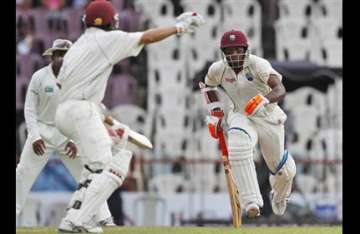west indies 244/5 on day two against lanka