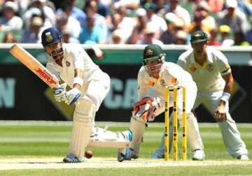 aus vs ind india reaches 224 3 at lunch chasing australia s 530