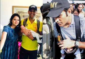 ms dhoni shares daughter ziva s first official pic