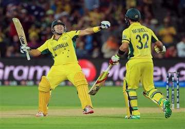 world cup 2015 australia beat pakistan set up clash semifinal clash with india