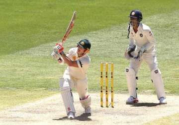 aus vs ind warner fifty puts australia in command at tea day 4