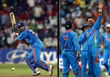 yuvraj s all round show helps india win by 5 wickets
