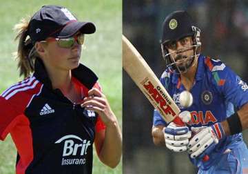 virat kohli hits english woman cricketer for a six
