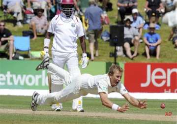 new zealand west indies 1st test ends in draw after rain