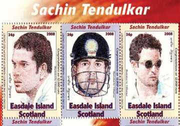 nine countries had issued postal stamps on sachin long back