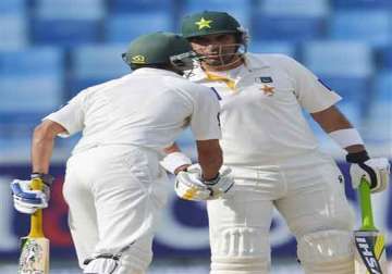 pakistan sri lanka series khan misbah revive pakistan day 3 2nd test