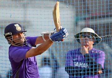 sachin hits the nets ahead of test at eden