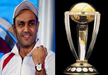 sehwag unveils icc world t 20 trophy in indore