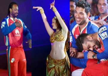 watch pics when rcb players practiced with belly dancers ahead of srh match