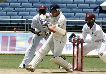 west indies takes 1st innings lead of 239 over nz