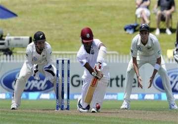 windies nz series west indies 289/6 day 1 3rd test