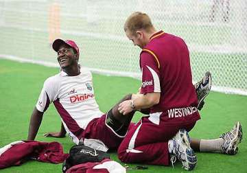 work on at frantic pace at windies warm up venue