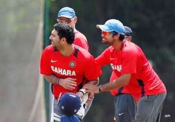 yuvraj and co slog it out at the optional session