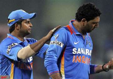 yuvraj back in top 20 raina best placed indian at number 3