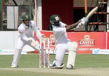 zimbabwe 80 2 in 2nd innings still trails safrica