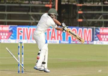 pakistan takes control younis hits a double century