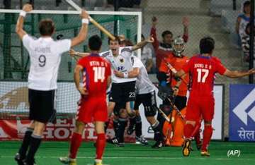 korean scare for defending champions germany