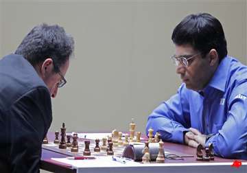 anand draws as black in world chess championship
