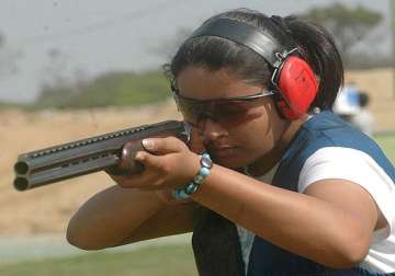 cwg 2014 indian shooter shreyashi singh wins silver in the women s double trap event