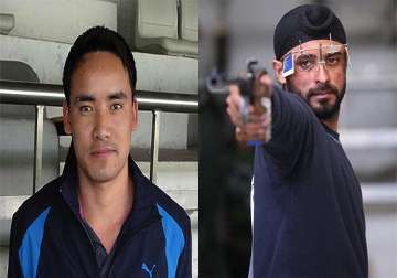 cwg 2014 jitu rai and gurpal singh win gold and silver medals in the 50m pistol men s event