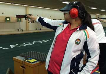 cwg 2014 malaika wins silver medal in shooting