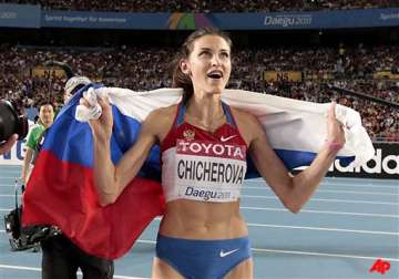 chicherova wins women s high jump at worlds