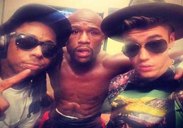 floyd mayweather had the support of justin bieber during his match for world championship