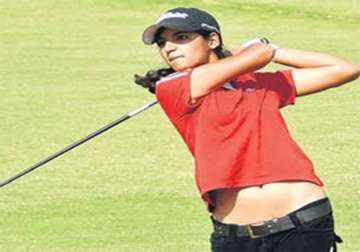 golf neha moves into four shot lead