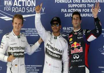 hamilton takes pole in spain vettel s car stalls