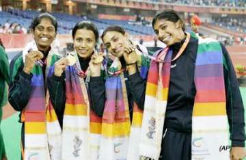 indian women s 4x400m relay quartet strike gold