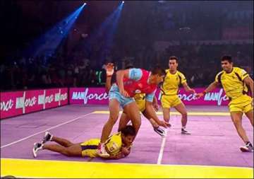 telugu titans and jaipur pink panthers play thrilling draw in pro kabaddi league