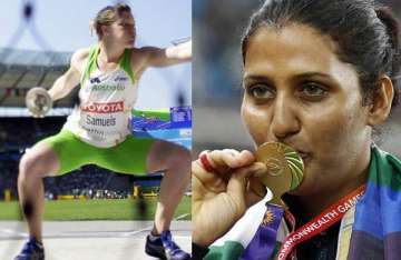 aussie dani samuels challenges poonia to a duel in discus throw