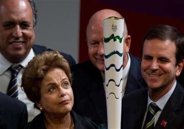 brazil unveils rio 2016 olympic flame