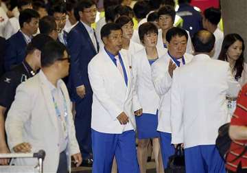 asian games north korean team welcomed in games village