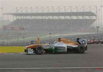 indian grand prix force india record first double points finish at home race