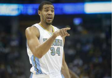 nba nuggets mcgee out with leg injury