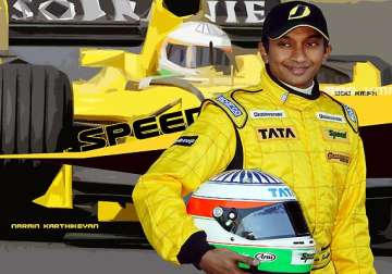 narain karthikeyan zooms to third win in auto gp