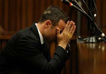 oscar pistorius on the line now in murder trial.