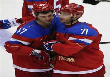 russia forced into must win hockey game