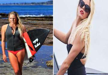 stunning pro surfer laura enver shoots for sunglasses brand