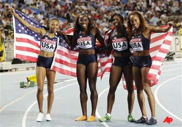 us wins women s 4x400 at the world championships