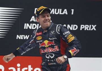 vettel wins indian gp again force india gets 4 points