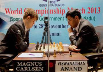 world chess anand draws game 3 with carlsen