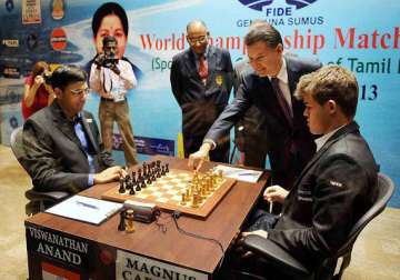 world chess championship anand draws game 1 with carlsen